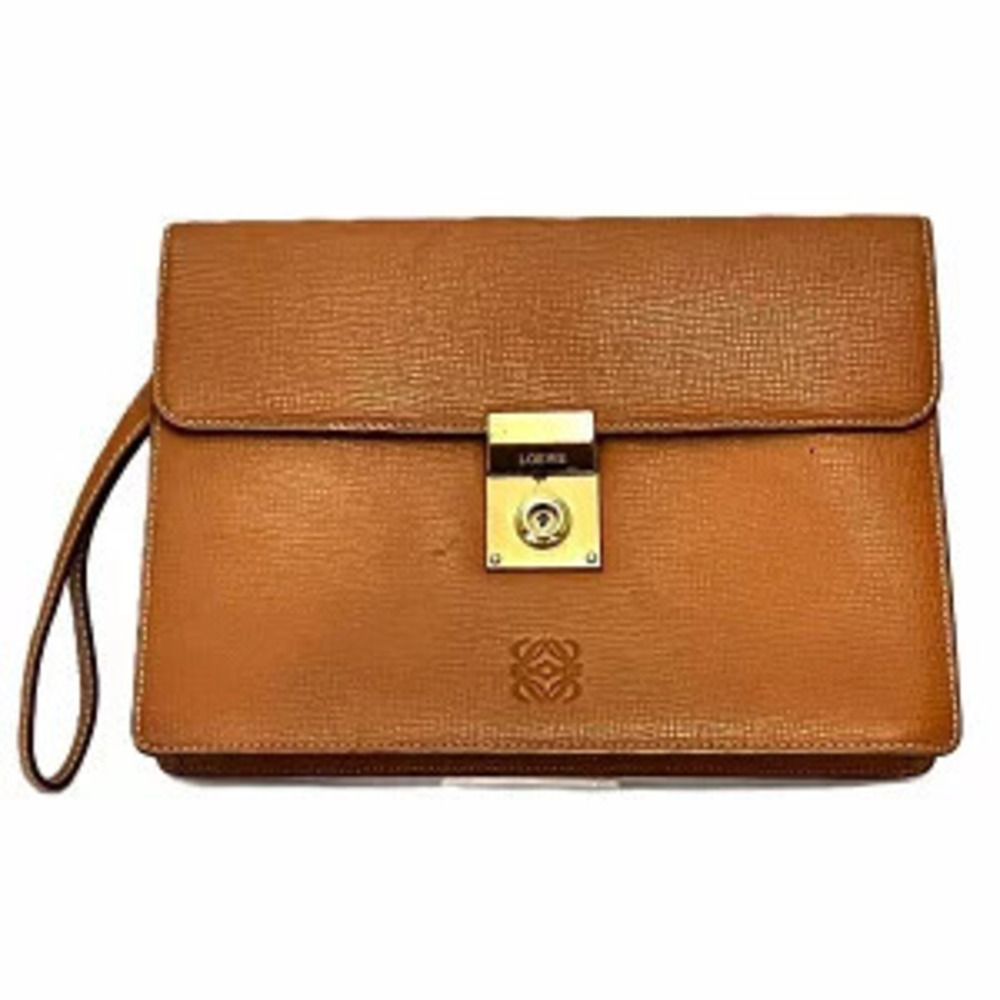 Loewe Clutch Bag Anagram Leather